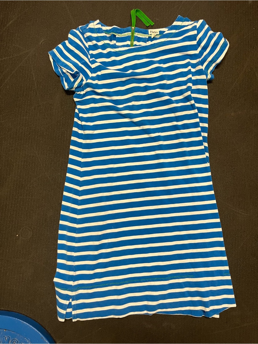 Hatley Blue and White Striped Short Sleeve Dress